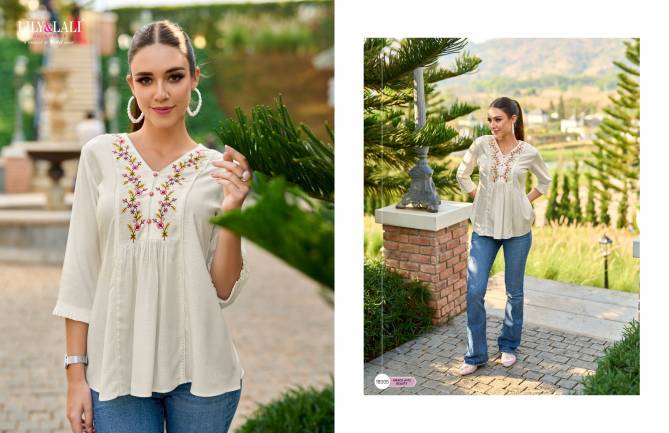 Melody Vol 3 By Lily And Lali Premium Short Embroidery Ladies Top Wholesale Shop In Surat
